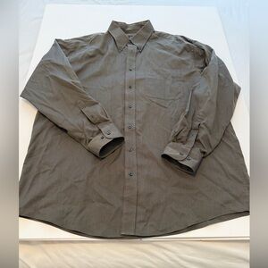 Jos A Bank Travelers Collection Button Down Shirt XL DarkOlive green 100% Cotton